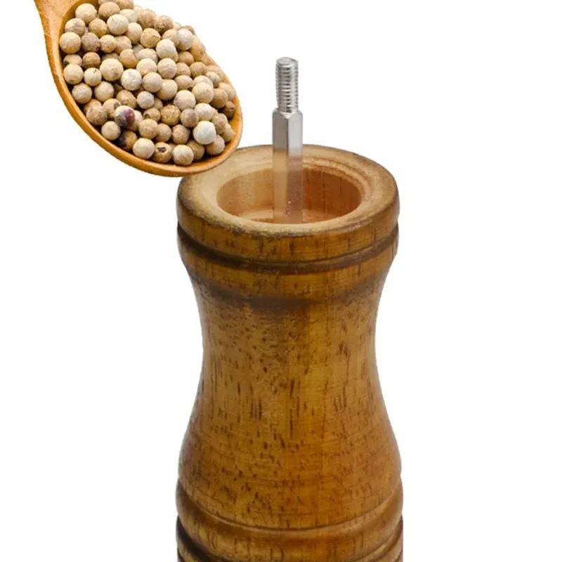 Zoutpeper molens vaste houten peper keuken gereedschap koken zout peper grinder handbeweging eiken houten peper molen gadgets