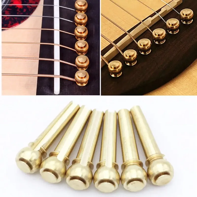 DHgate.com:6-Pack Copper Brass End Pins for Acoustic Guitar with Solid ...