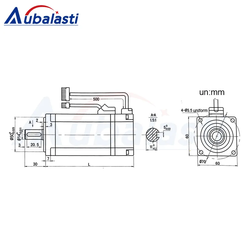 AUBALASTI 400W AC SERVO MOORT KITS 60ST-M01330 1.27N.M 220V 3000RPM MATTRAL PRUMER