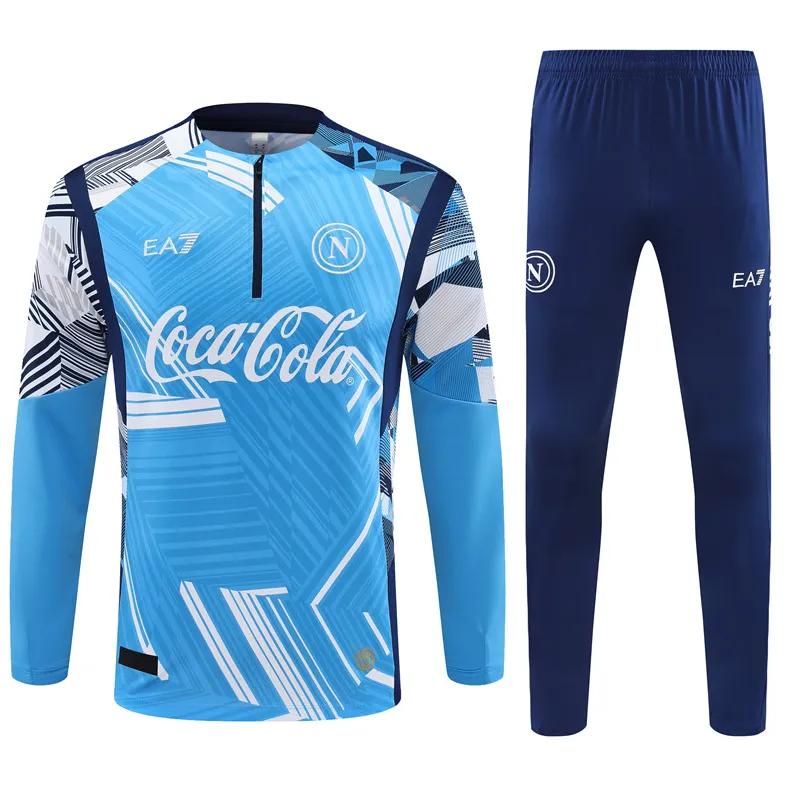 DHgate SSC Napoli 2024 Football Kit Official Soccer Training Suit for Men Sports Outdoors