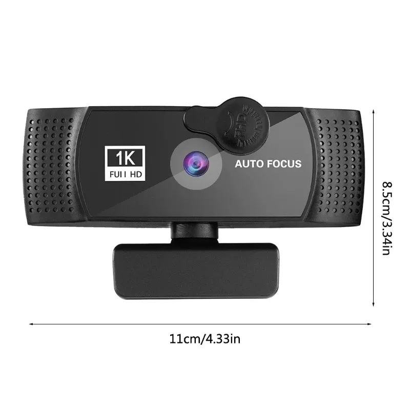 Webbkameror 1K/2K/4K/8K Computer Camera med stativ USB Autofokuslins Free Drive Web Cam Buildin Microphone Privacy Cover Högtalare