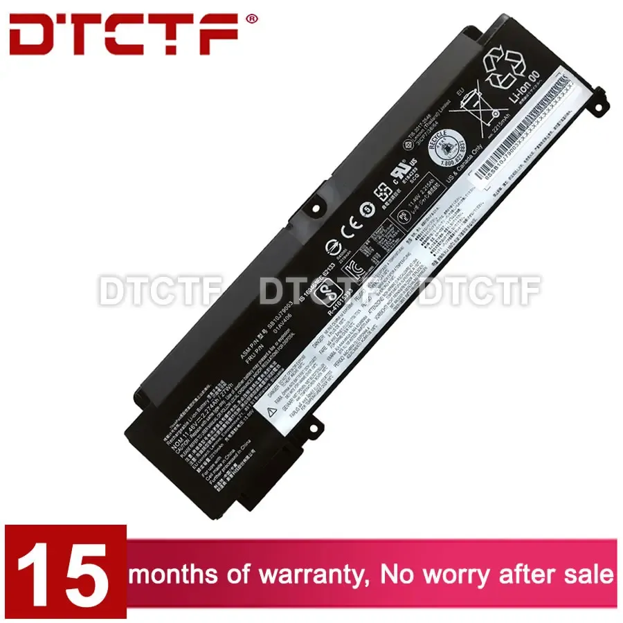 Batterijen DTCTF 11.46V 27WH 2274MAH MODEL 01AV405 01AV406 01AV407 00HW024 00HW025 Batterij voor Lenovo ThinkPad T460S T470S Laptop