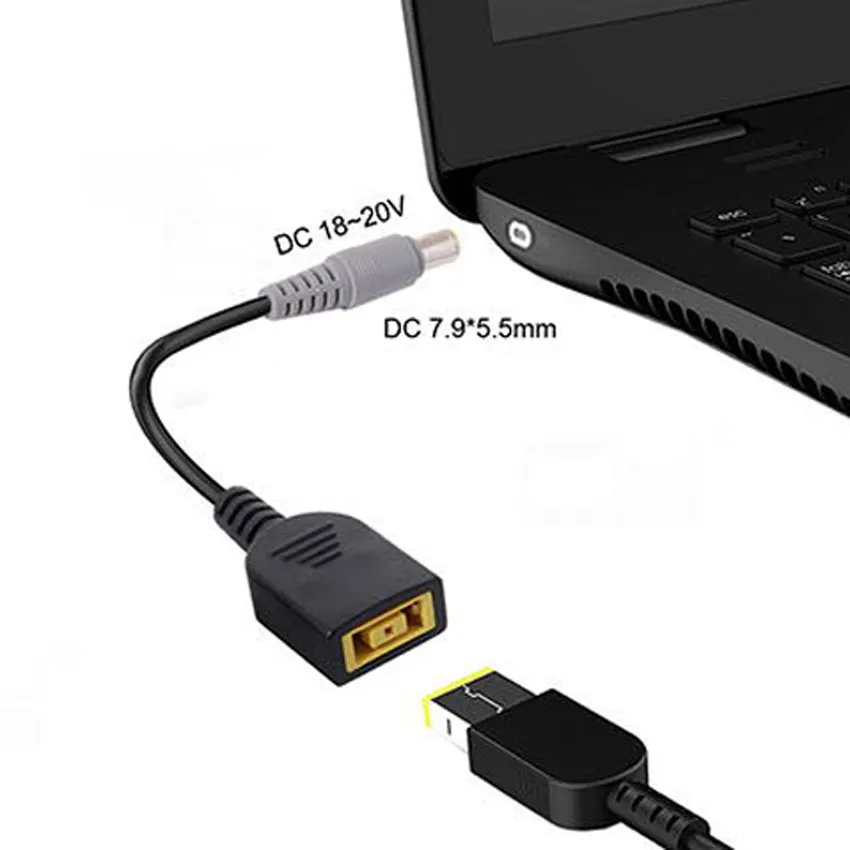 DC Square USB Plug fêmea para 7,9*5,5mm 5,5*2,5 4,0*1,7 mm Male Power Adapter Connector Cable cabo para Lenovo ThinkPad