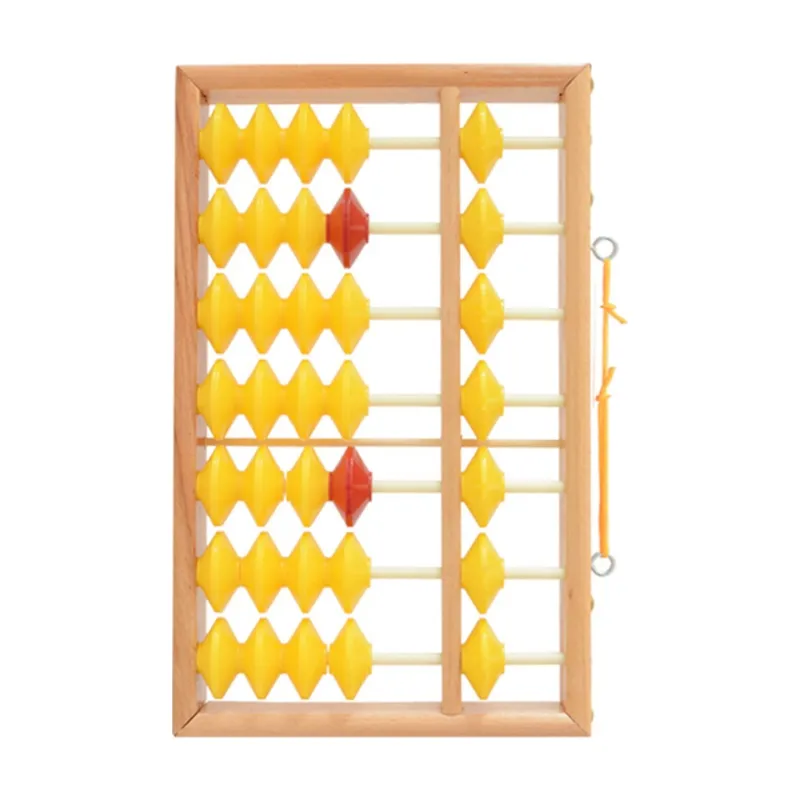 7 coluna que não desliza para pendurar madeira Abacus Ferramenta Educacional Chinesa Soroban Calculadora Mathmetic para professora de aluno