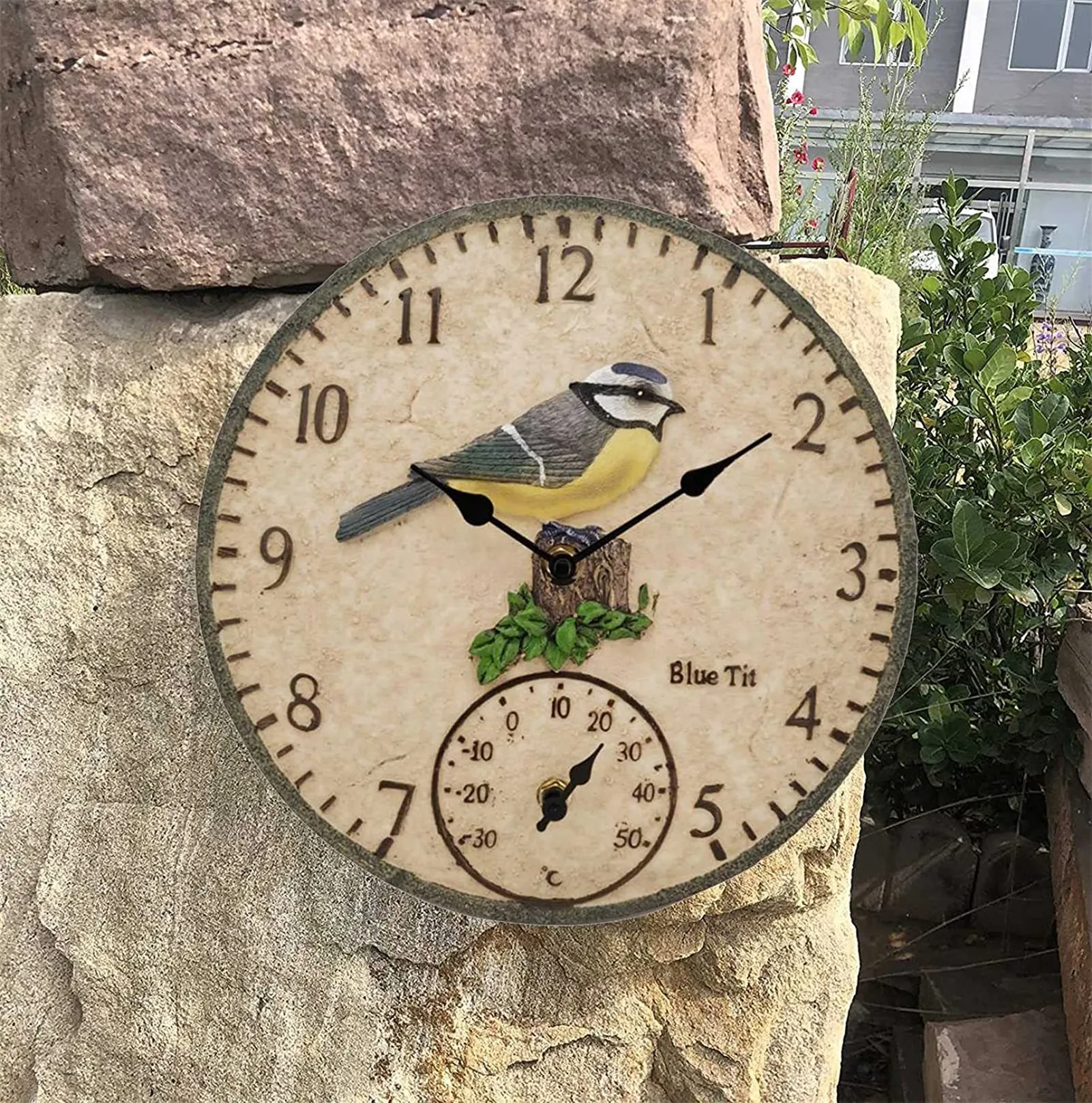 Double-Sided Metal Clock Thermometer | Wind And Weather