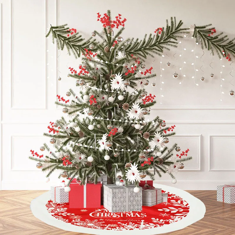 9 styles jupe de Noël jupe de Noël Elk Snowflake Red Red Tree Tapes Tapis pour Noël DÉCOR HOME NOUVELLE