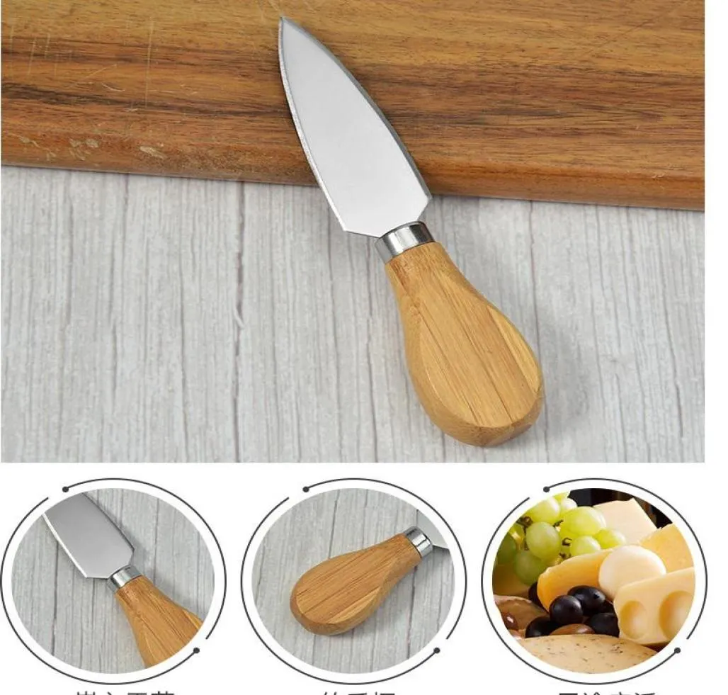 100pcs Couvoirs en acier inoxydable Spatule Butter du beurre de bois Couteau à couteau à dessert écran de jeu de petit déjeuner