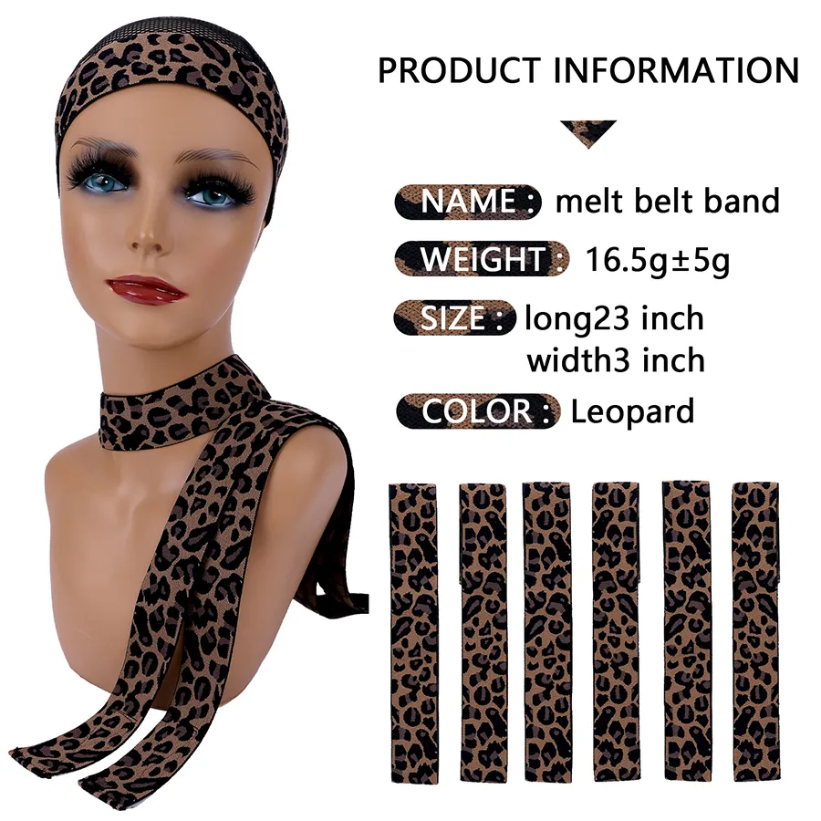 Banda elastica regolabile dal logo personalizzato per parrucche per lavare i bordi della fusione elastica bordo per parrucche che producono kit accessori per capelli