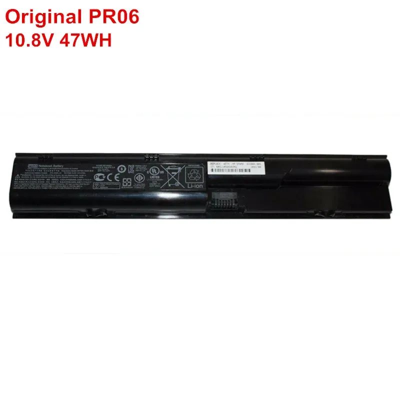 بطاريات جديدة PR06 بطارية الكمبيوتر المحمول الأصلي لـ HP Propook 4330S 4331S 4430S 4431S 4530S 4535S 4435S 4440S 4540S 633805001 633333141 47WH