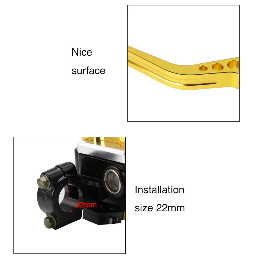 thumbnail image 2 of CNC 7/8" 22mm Motorcycle Brake & Clutch Lever Set With Hydraulic Master Cylinder Reservoir 2 of 2
