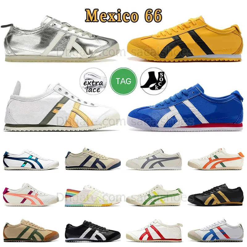 Lüks Japon Chaussure Onitsukass Ordusu Koşu Ayakkabı Tigers Tiger Meksika 66 Slip-On Men Spor Sokakları Loafers Yaşam Tarzı Kombinasyonu Orta Tablo Jogging Insole Trainers