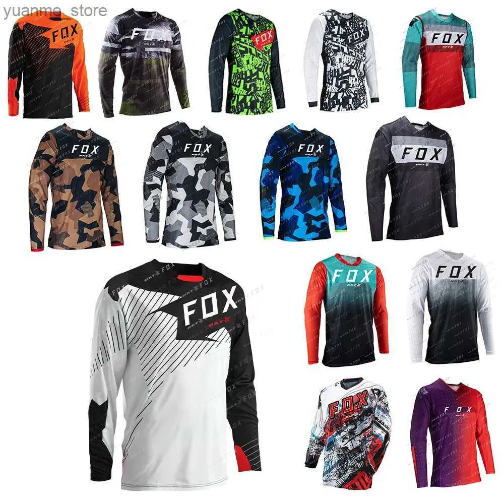 Cykelskjortor toppar bat nedåt tröja mountainbike skjorta camiseta motocross t-shirt cykling tröja enduro skjorta maillot ciclismo hombre y240410