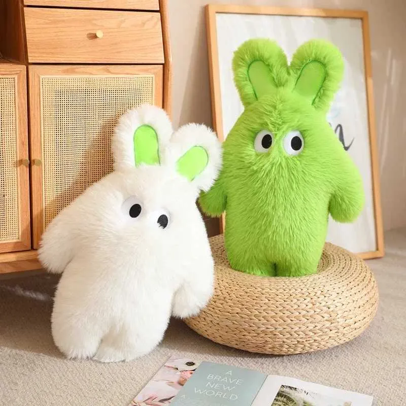 Poux en peluche jouet en peluche de lapin de radis mignon et moelleux rempli d'animaux en peluche de dessin animé lapin kawaii gèle d'oreiller anniversaire cadeau j240410