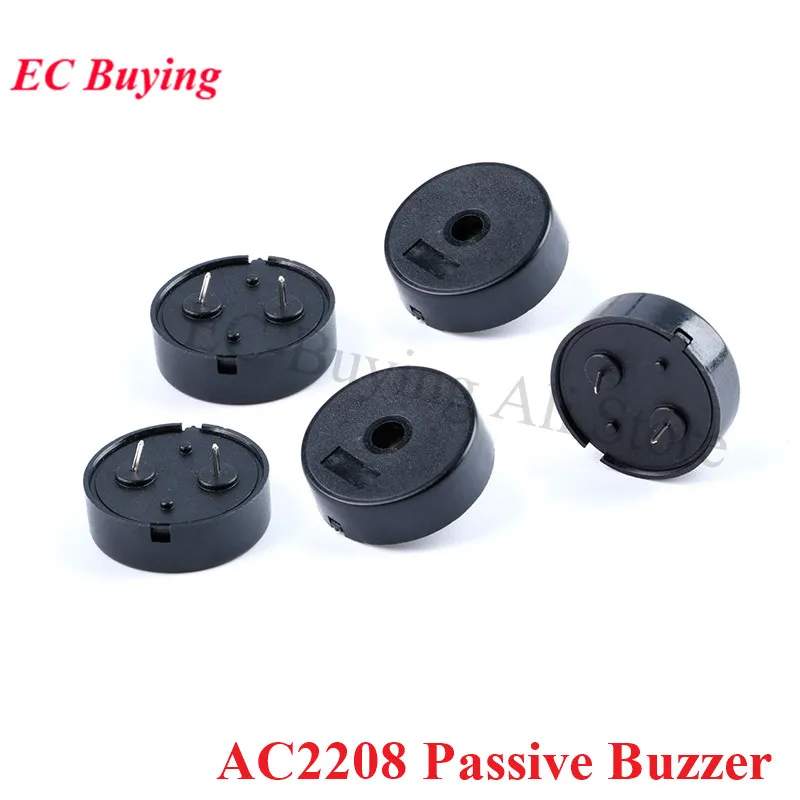 10/5pcs AC2208 PIEZOELETRIC BUZZER AC 3-24V 22*8MM MINI PIEZO BUZZERS FREQUÊNCIA DE FREQUENAL DE FALORES 4KHz DIY Alarme eletrônico Bipe