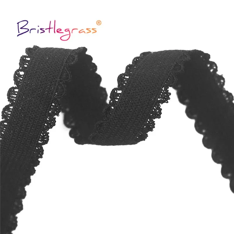 Bristlegrass 2 5 10 yard 1/2 "13 mm Picot Loop Frilly DECLICHE DECLUY DECOLATIVE INSPANTICO Elastico spandex Banda Tapepino per capelli Lingerie Cucitura fai -da -te fai da te