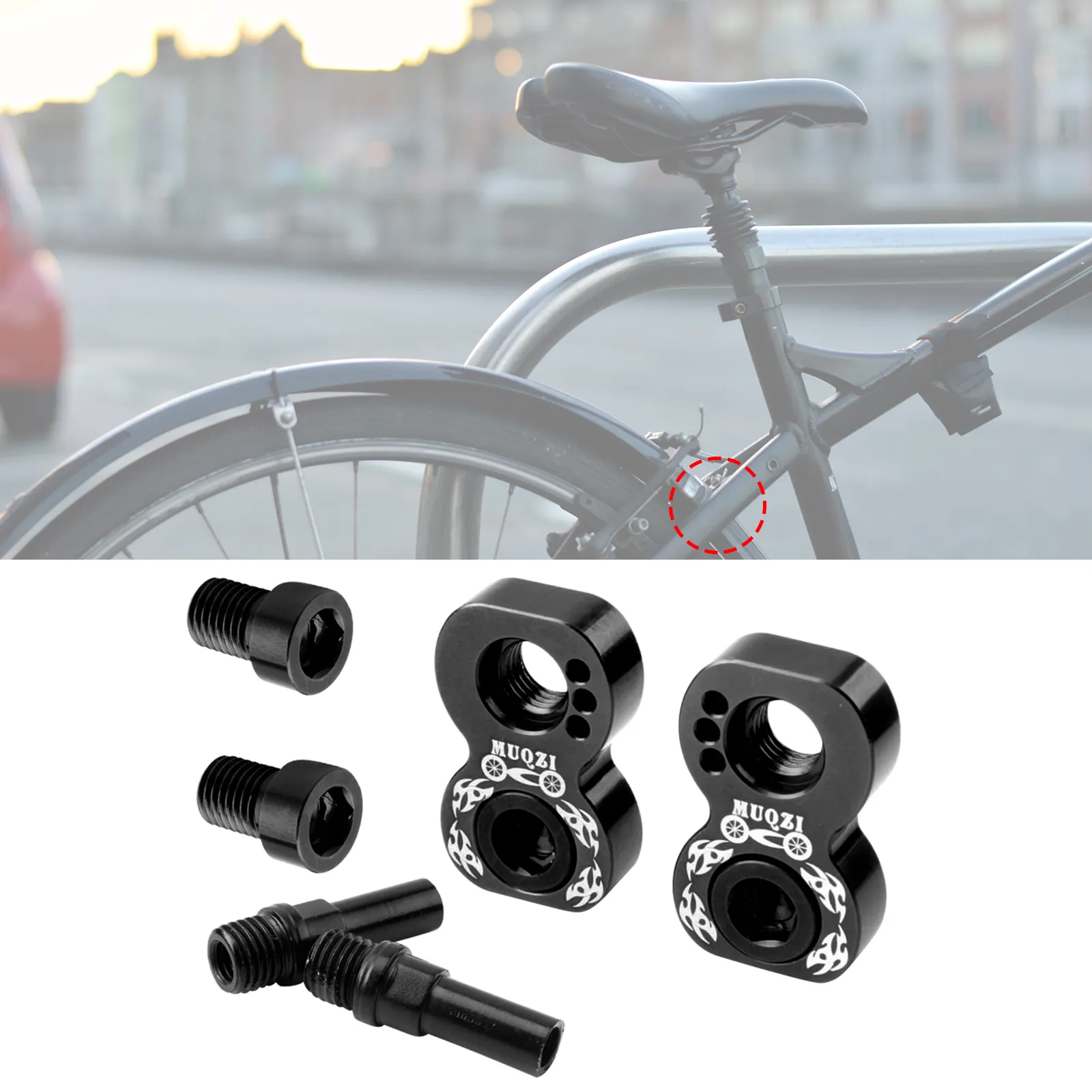 Adaptateur De Frein V-Brake Vers étrier Pour Vélo Pliable - En Alliage D'aluminium, Traitement CNC, Noir/argent/or/rouge
