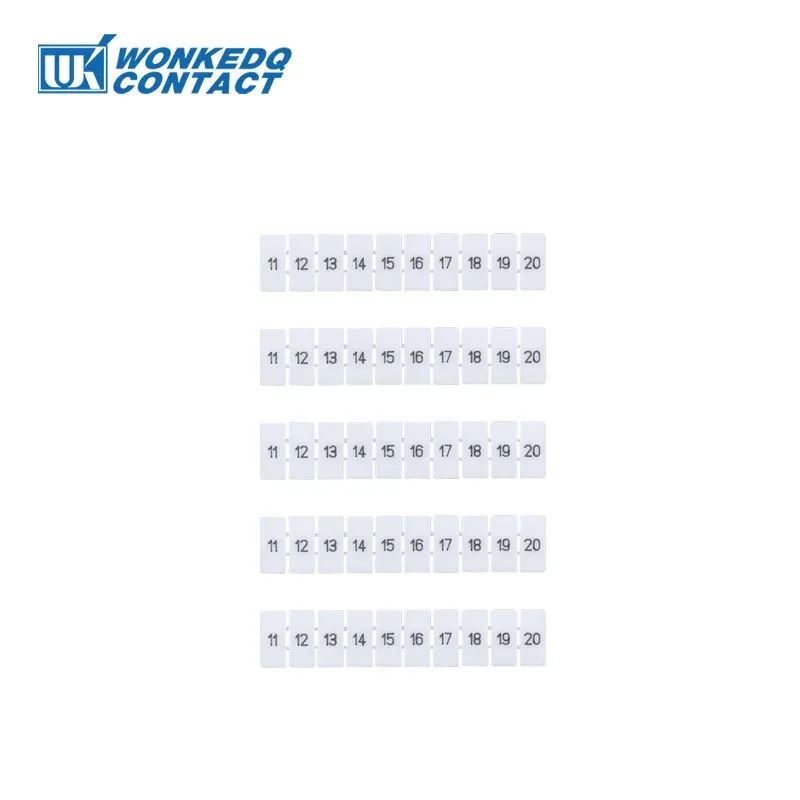 10 stcs zb5 label voor pt2.5 st2.5 ukk3 standaardnummer blanco zb 5 pt/st-2.5 din rail terminal blokaccessoires zack marker strips