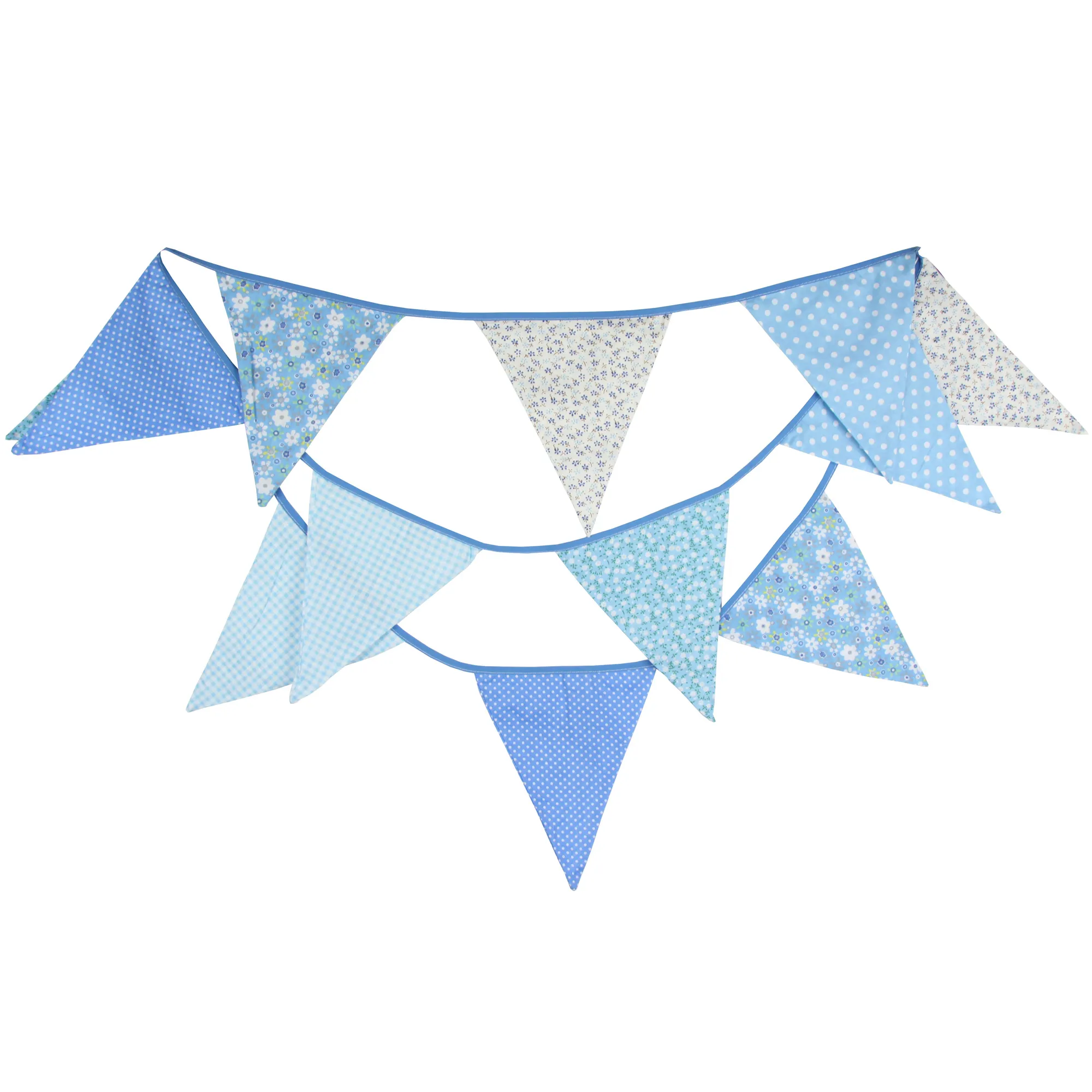 3.5m Floral Big Bandant Flags Fabric Bunting Personalidad Boda Cumpleaños Decoración Banner Baby Shower Garland