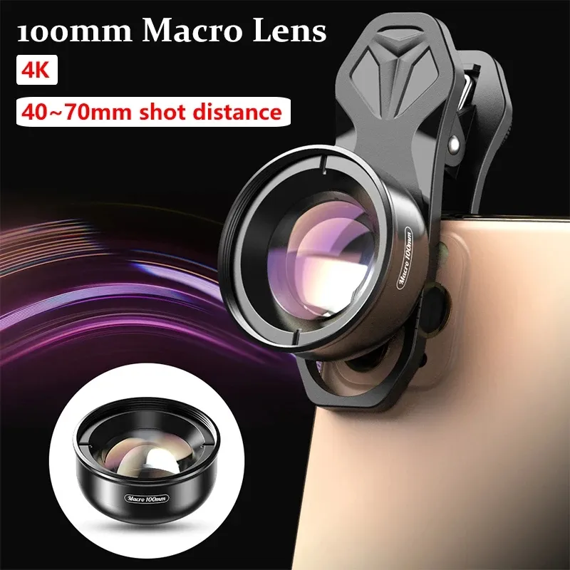 APEXEL 100MM Macro Lens for Phone With CPL Star Filter Camera for the Phone 4K HD Professional Cellphone MobilePhone Accessories