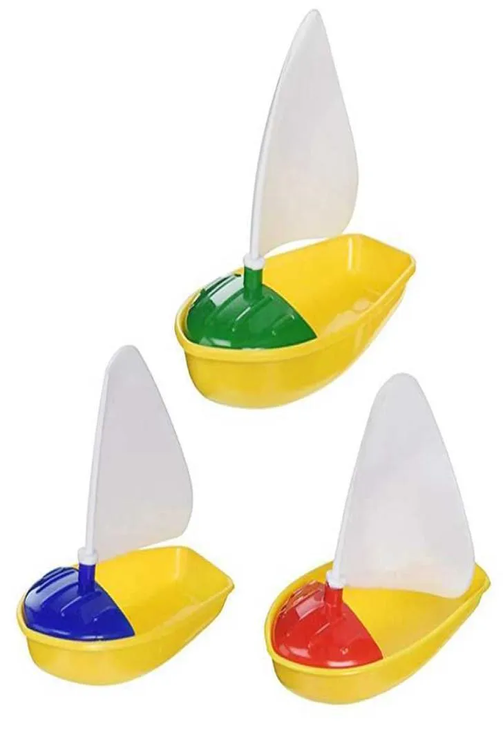3Pcs Bath Boat Toy Plastic Sailboats Toys Bathtub Sailing Boat Toys for Kids Multicolor SmallMiddleLarge Size H10151161405