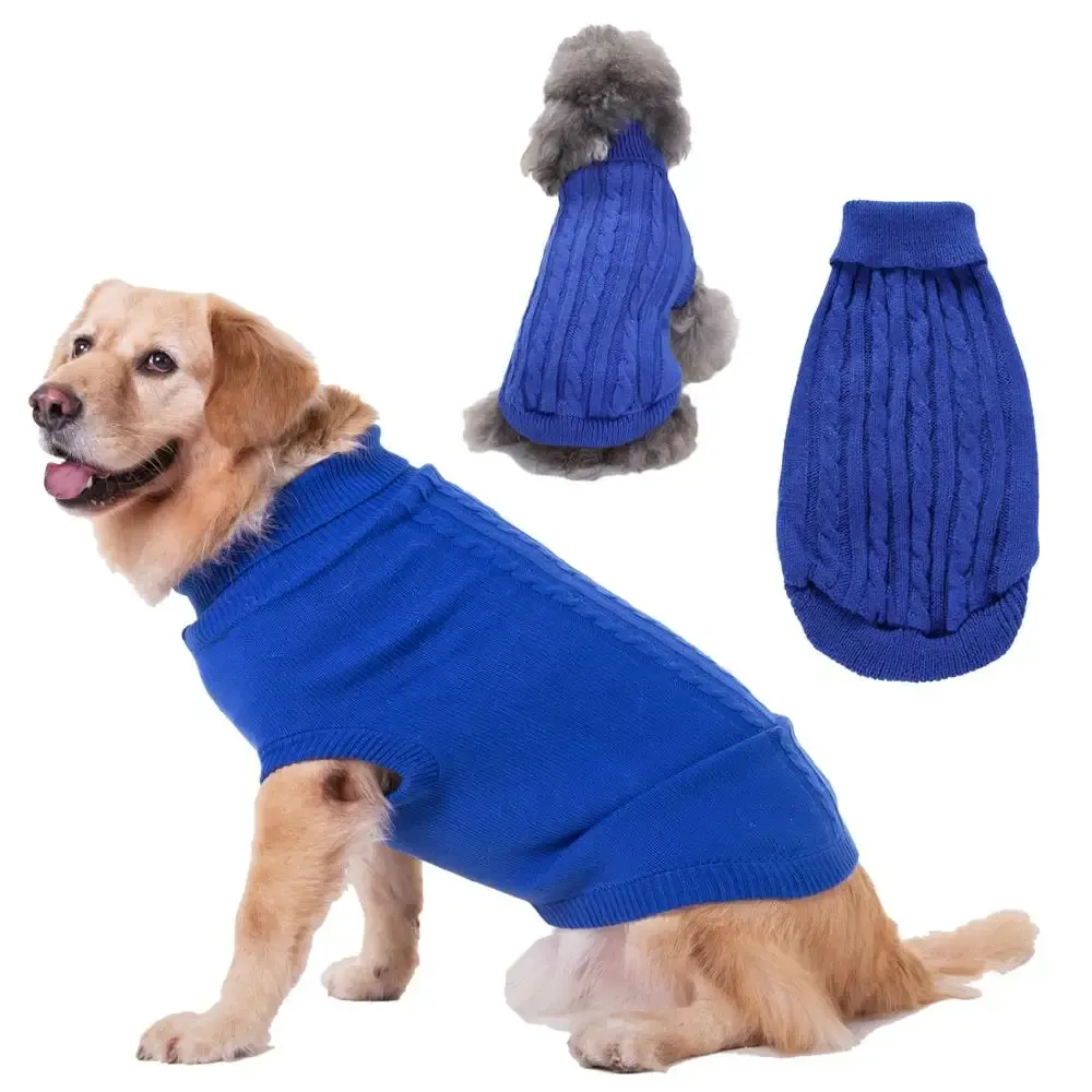 犬のセーター、温かいペットのセーター、子犬のセーター、小型犬、中型の犬、大きな犬、かわいいニットクラシック猫に適しています