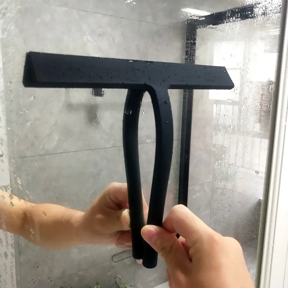 Limpieza de vidrios de vidrio para el hogar Barrido de espejo de baño con soporte de cuchilla de silicona gancho de automóvil ducha plástica escobilla de ventana