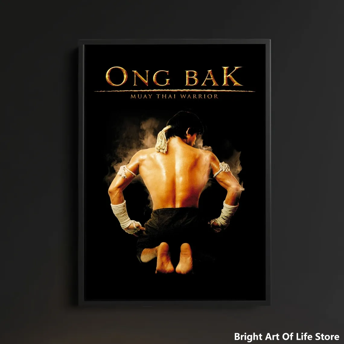 Ong Bak Muay Thai Warrior (2003) Filme Poster Star ator Arte Capa de lona Pintura decorativa impressa (sem moldura)