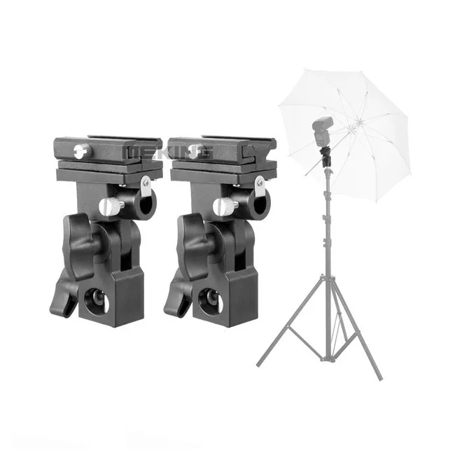 Dual Flash Bracket Hot Shoe Speedlight Stand Umbrella Holder Light Stand Bracket Mount 1 4 To 3 8 - View #14
