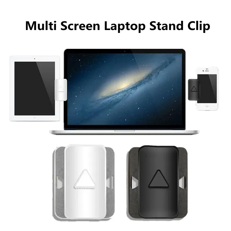 Står den kollapsbara trippelskärmen Laptop Workstation Multi Screen Laptop Stand Mount Clip Display Portable Justerable Stand Holder