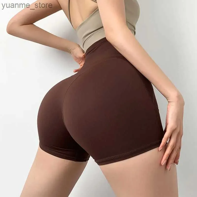 Yoga kläder inre underbyxor Tryck på träning Löpning Shorts Biker Sport Shorts High midje Leggings Fitness Sport Shorts för kvinnor Y240410