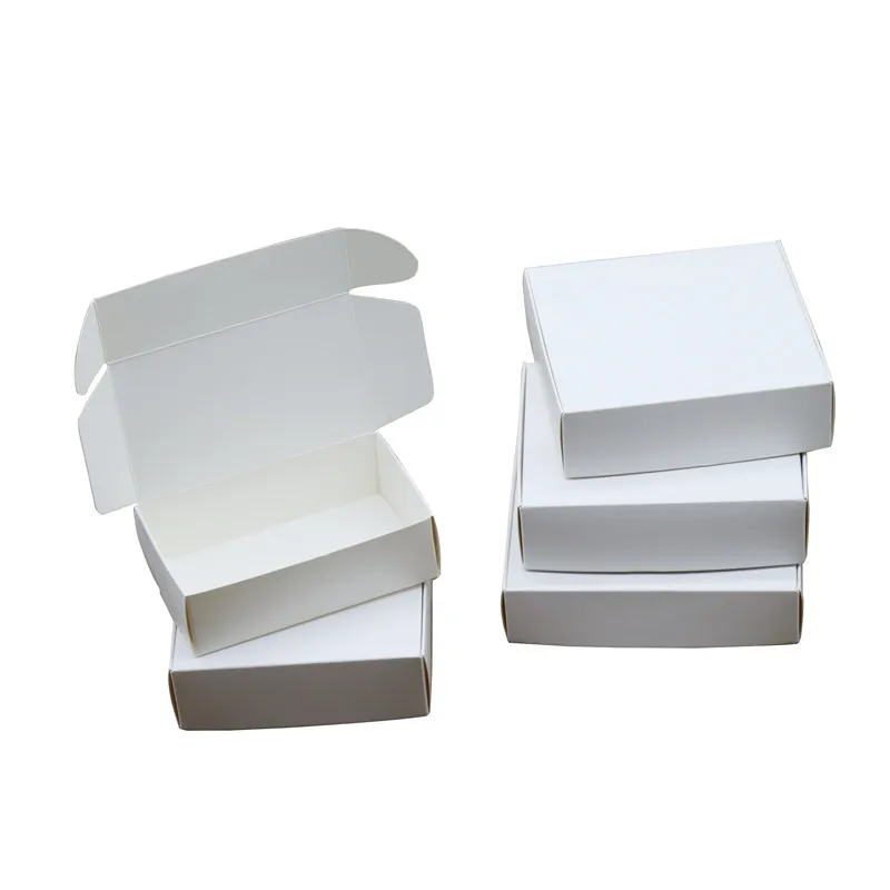 24pcs/Lot 47 Größen kleine Kraftpapier braune Pappe handgefertigte Seifenkiste weiße Bastelpapier Geschenkbox Schwarze Verpackung Schmuckschachtel
