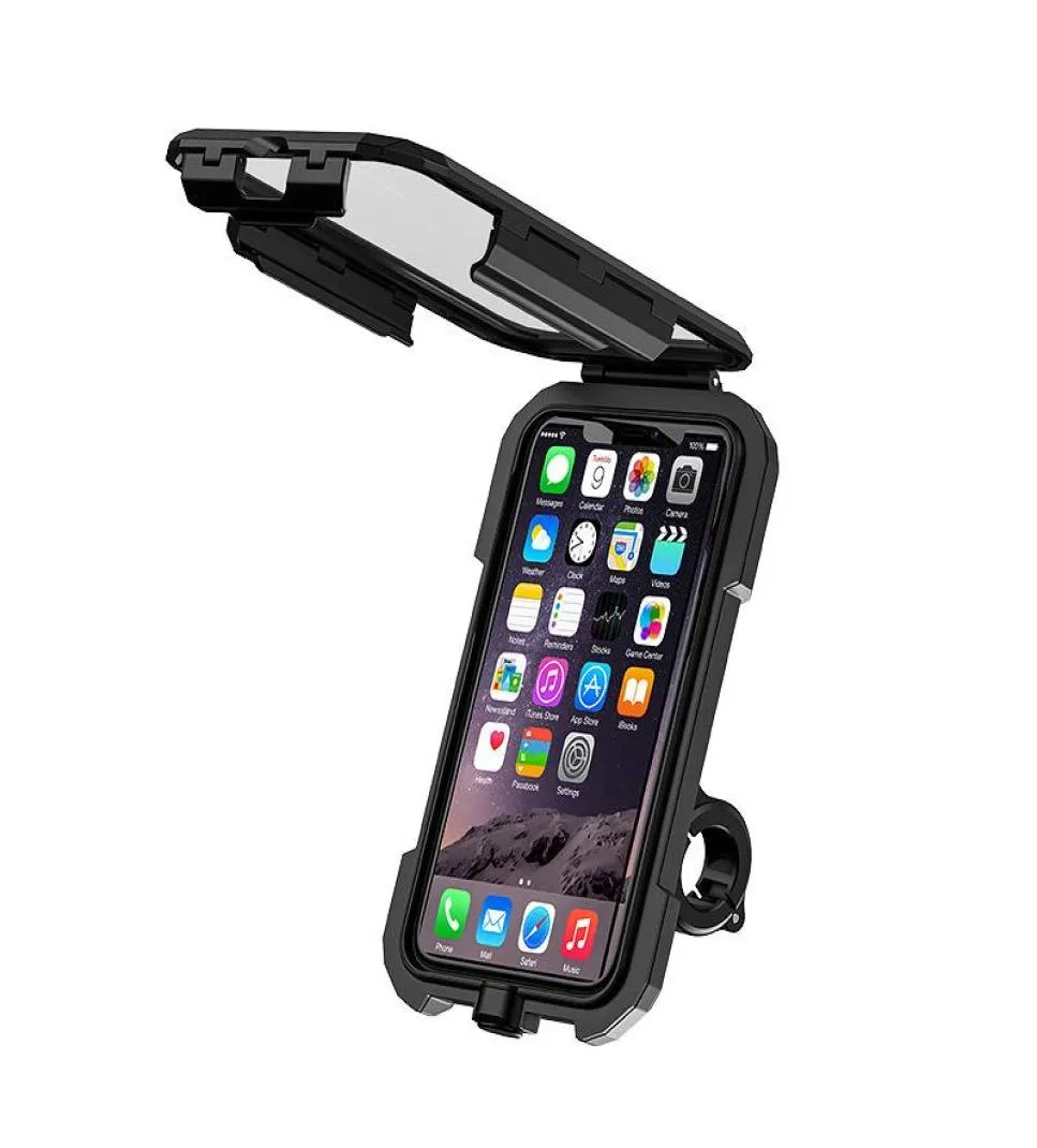 Supports de support de téléphone portable support de vélo étanche du boîtier de moto de moto