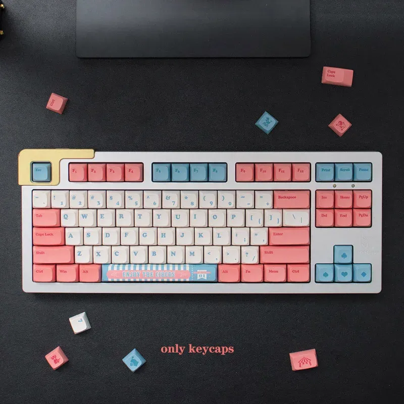 Tillbehör 139 Keys Circus KeyCaps XDA Profile PBT Dye Sub för Mechanical Gaming Keyboard KeyCap för MX Switch 61 64 68 84 87