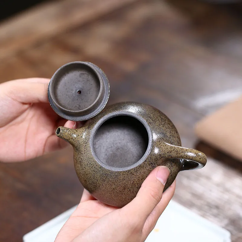 Yixing Firewood Kiln Change Purple Clay Teapot Stone Scoop Tea Pot Beauty Kettle Raw Ore Handmade Teaware Tea Cérémonie Cérémonie