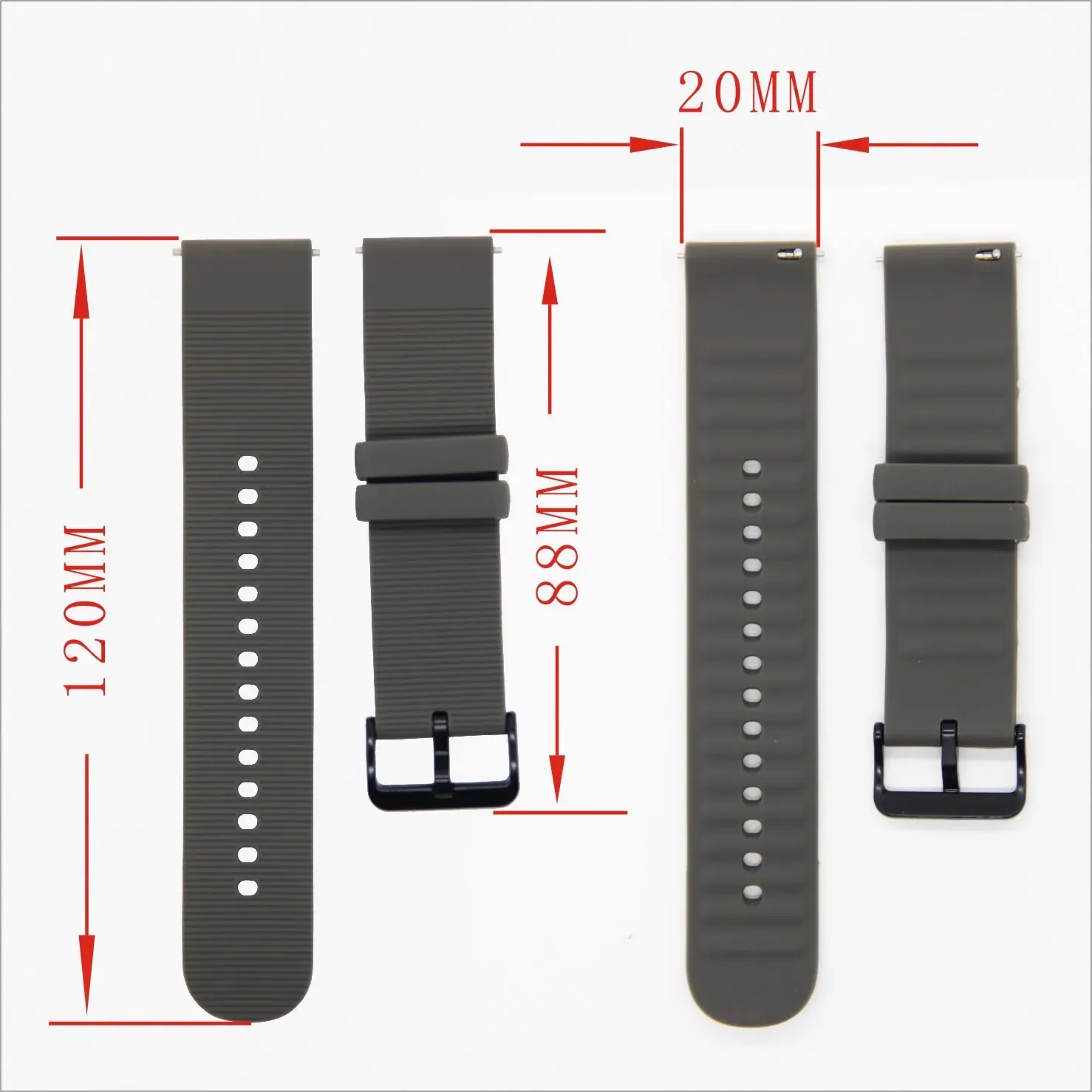 Amazfit GTS 3 Smart Watch Band for Amazfit GTS2/GTS 2E/GTS3 CORREA+풀 스크린 보호기 소프트 필름을위한 20mm 실리콘 스트랩