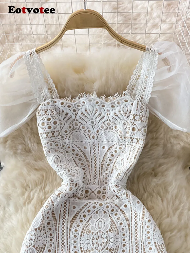 chinese dress ladies Ti Amo Lace Bust Long Sleeve Mini Dress White