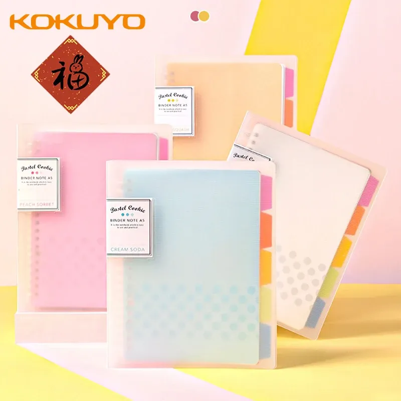 Notebooki Kokuyo Macaron Note Book Looseleaf Book A4/A5/B5 Notebook Plan Plan Binder Office School Supplies Journal Binder Prywatne