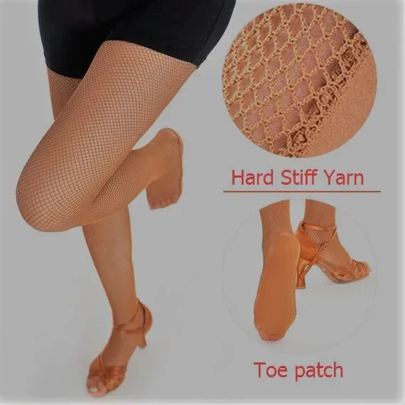 Professional Hard Yarn Fishnet Dance Tan Fishnet Tights For Ballroom Latin Salsa Samba Dance From Ddmywonder 13.43 DHgate.Com