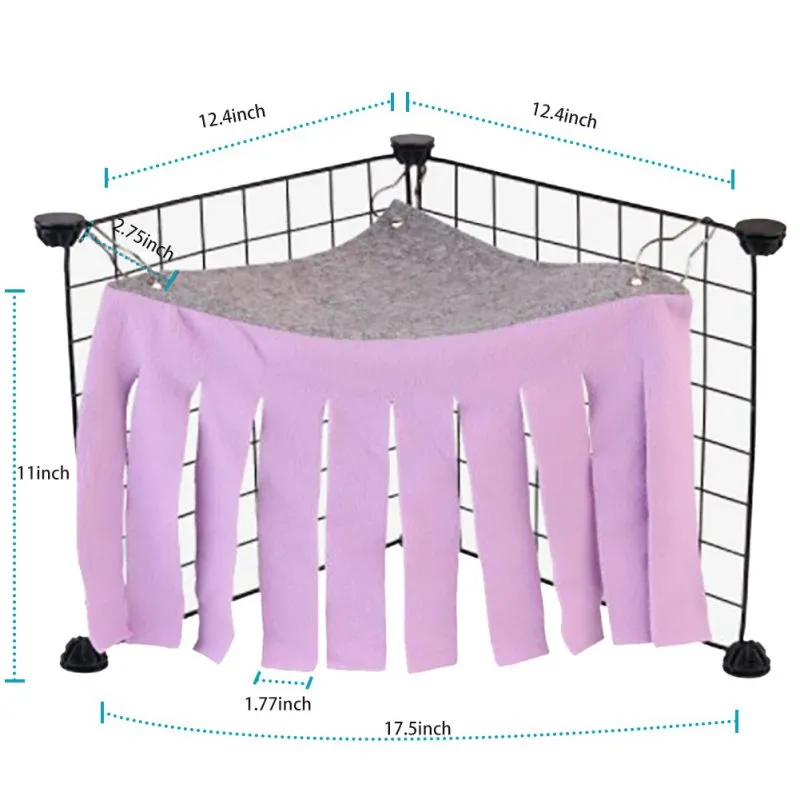 Tassel Strip Small Pet Tent Hideout Guinea Pig Hamster Hedgehog Hammock Curtain Small Animals Hanging Bed Corner Nest Mat House