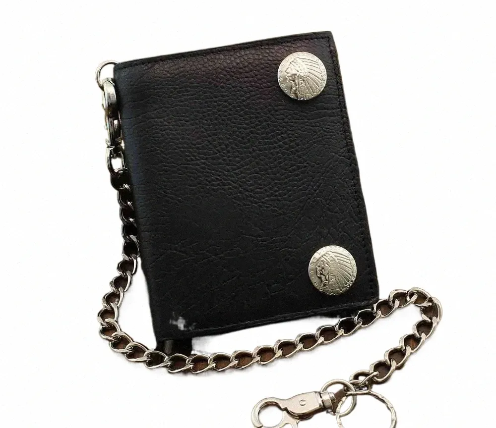 Rocky Black Leather Wallet With Chain For Biker Wallet With Chain  
