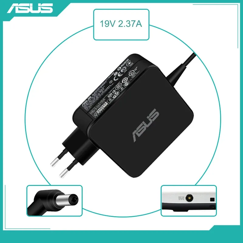 Adapter 19 V 2,37A 45 W 5,5x2,5 mm AC Adapter Laptop ładowarka dla ASUS RTAC87U AC88U AX88U AC3100 AX5700 AX86U RTAC87R Notebook Carregador