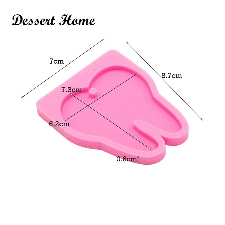 DY0159 UV Resin Silicone tooth Mold Epoxy Resin Molds For DIY Keychain Jewelry Making Tools Shining resin moldes