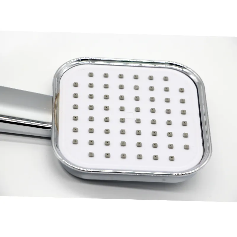 Zhangji Square Bathroom Filter Shower Head Silver ABS Chrome Handheld Shower 10cm Water Saving Showerhead