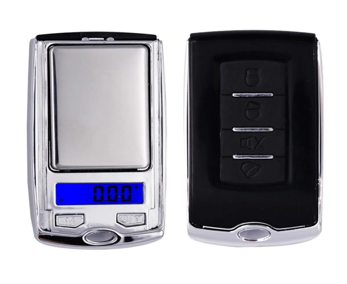 Conception de clés de voiture 200g x 001g MINI Electronic Digital Jewelry Scale Balance Pocket Gram LCD Affichage 20 OFF DHC8504316286