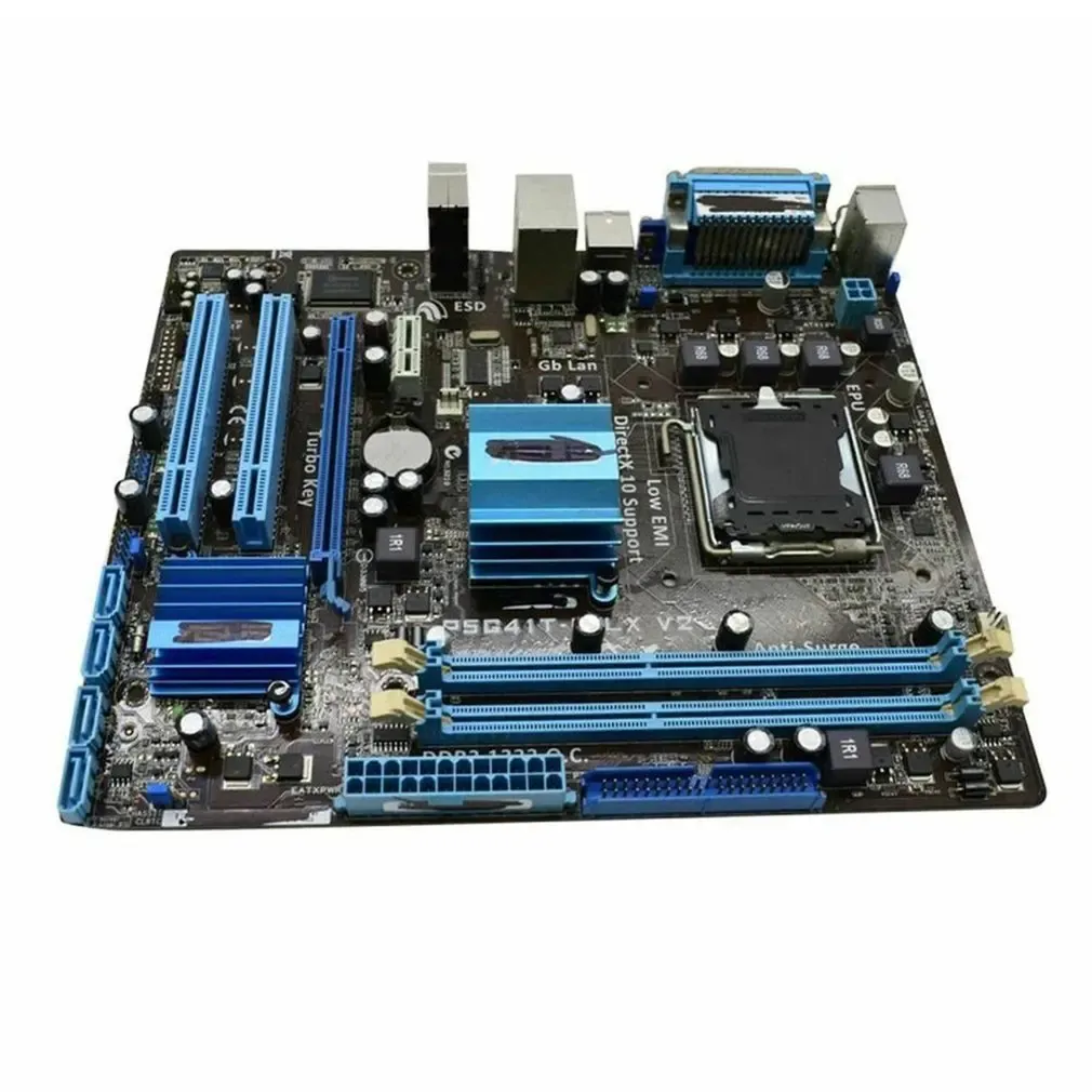 ASUS P5G41TM LX V2マザーボードDDR3 8GB LGA 775ソケットCPU DDR3デュアルチャネルメモリHDMICPATIBLE + VGAインターフェイスのガジェット