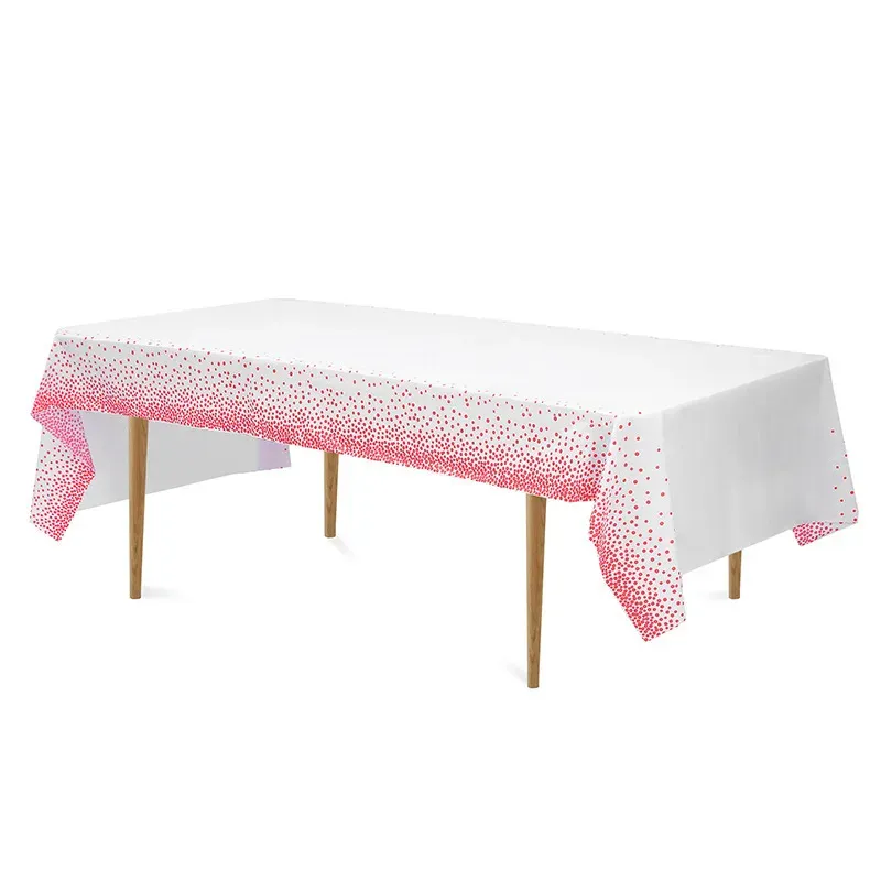 Toalha de mesa dourada de ouro rosa 137*274 cm de mesa descartável Cano