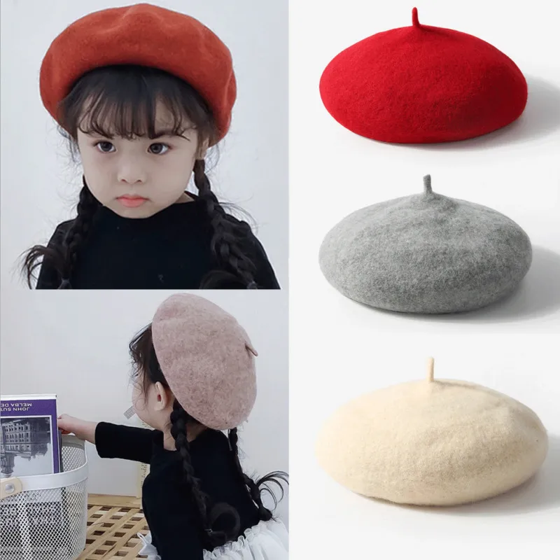 DHgate Cozy Wool Berets 16 Colors for Baby Girls Winter Warmth and Style Baby Kids Maternity
