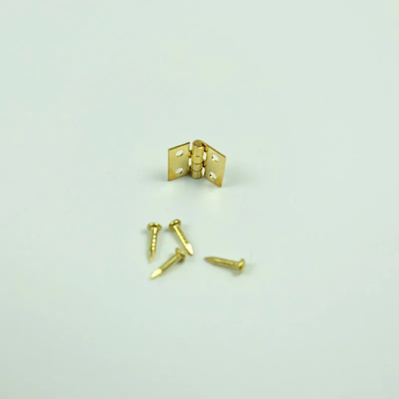 20 шт. Мини -металлический золотой шарнир 10x8 мм с винтами 80 шт.
