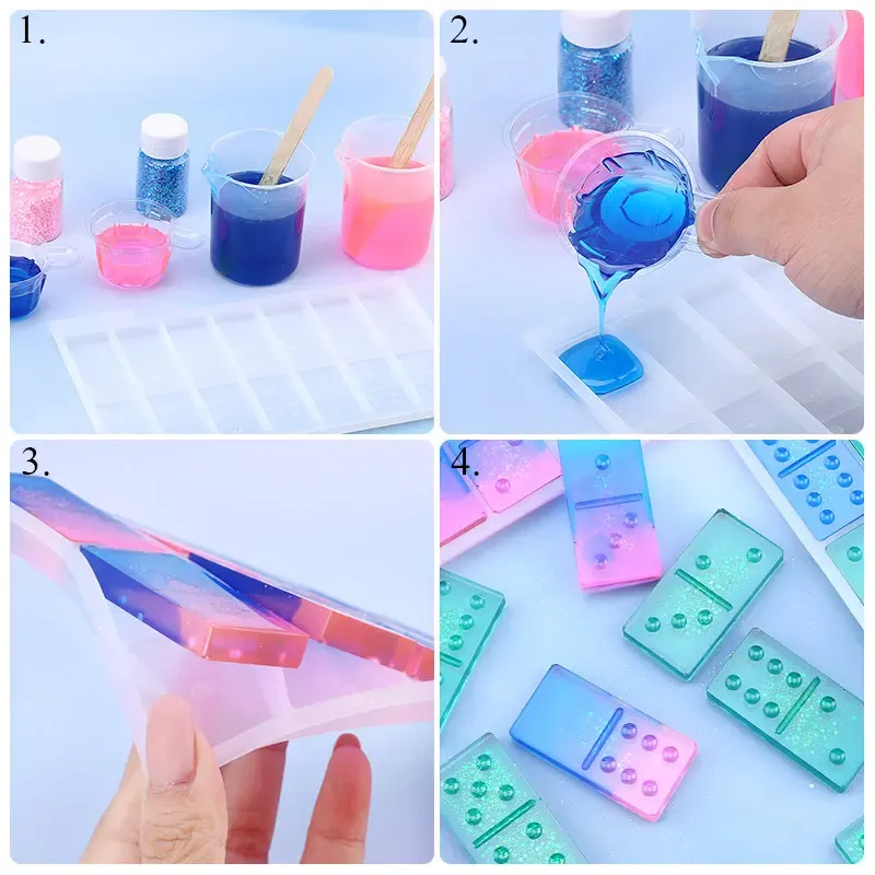2-Pack Silicone Ring Molds For Resin – 14 Sizes Each, Transparent, Reusable For Jewelry & Crafts