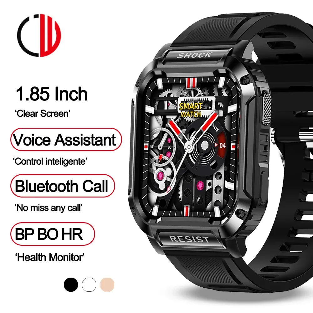 Watches 1.85 Inch Smart Watch 2023 New For Men Women Outdoor Sports Bluetooth Call AI Voice Smartwatch Fitness Tracker Android IOS